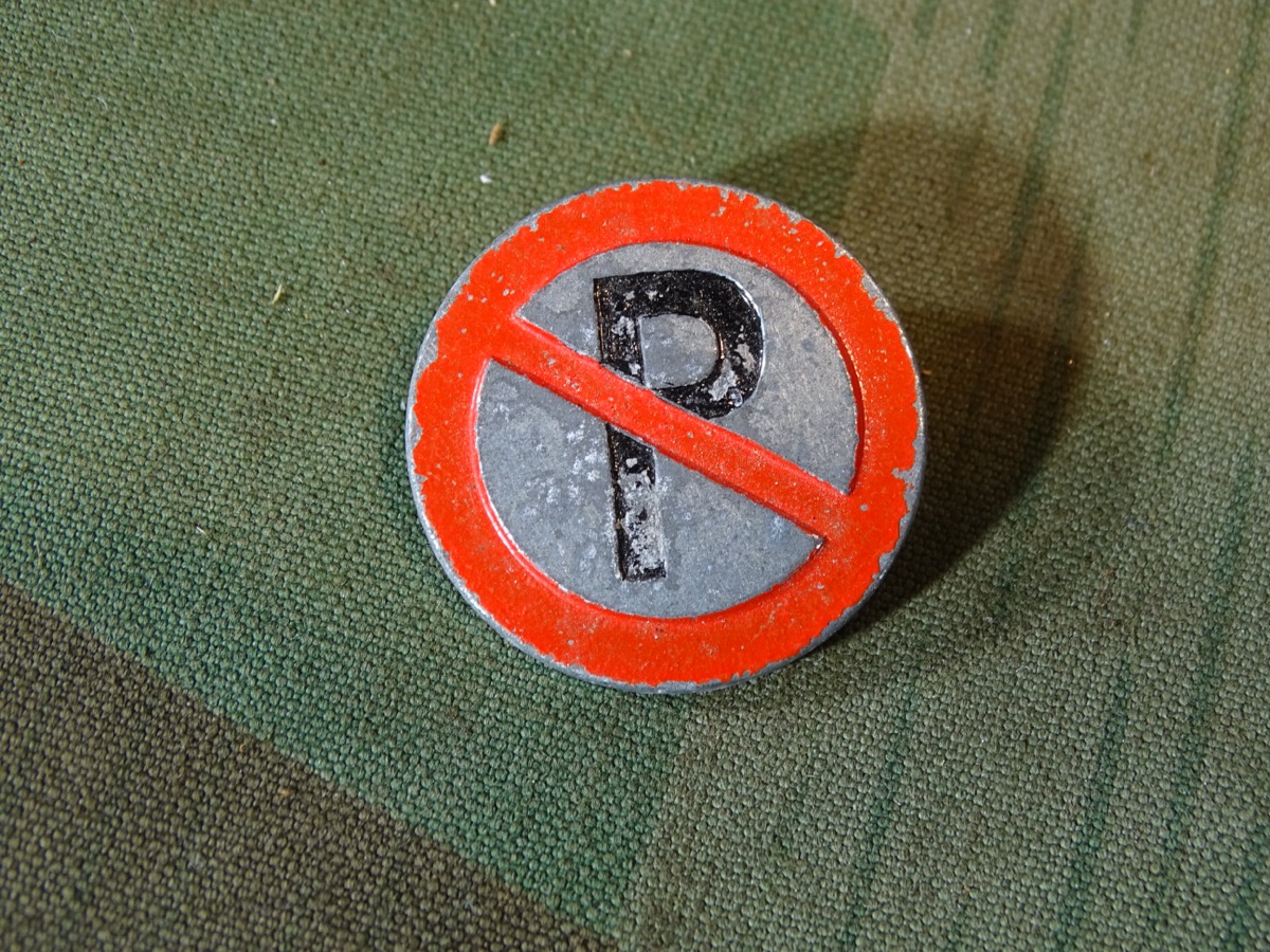 Parkverbot, VERKEHRSZEICHEN. Februar 1941, III. Reich WHW