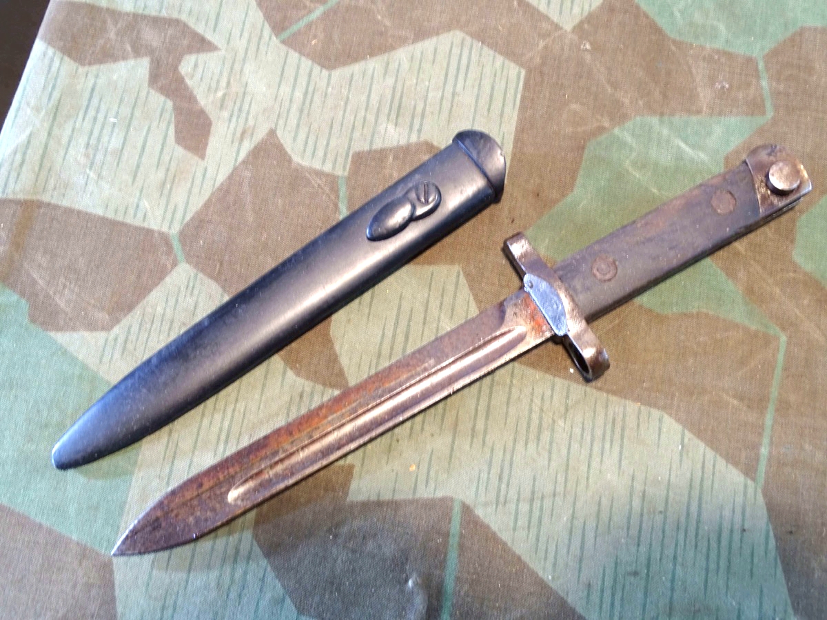 Italienisches Bajonett für Carcano M 1891/38. Selten im Handel.