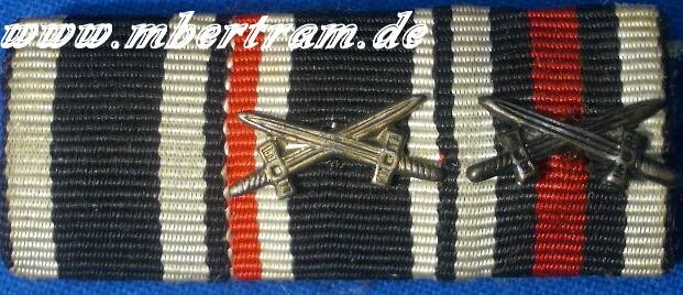 3er Bandspange: EK 2. 14, Ehrenkreuz f. Frontk., KvK 1939