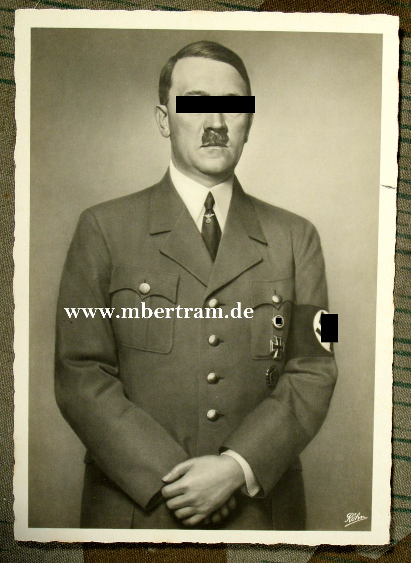 Bunte Propaganda Portrait Postkarte, A. Hitler, Verlag Röhr
