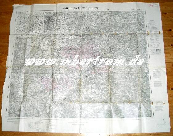 WH Landkarte HerbstÜbung 1935 Kommandantur Leipzig