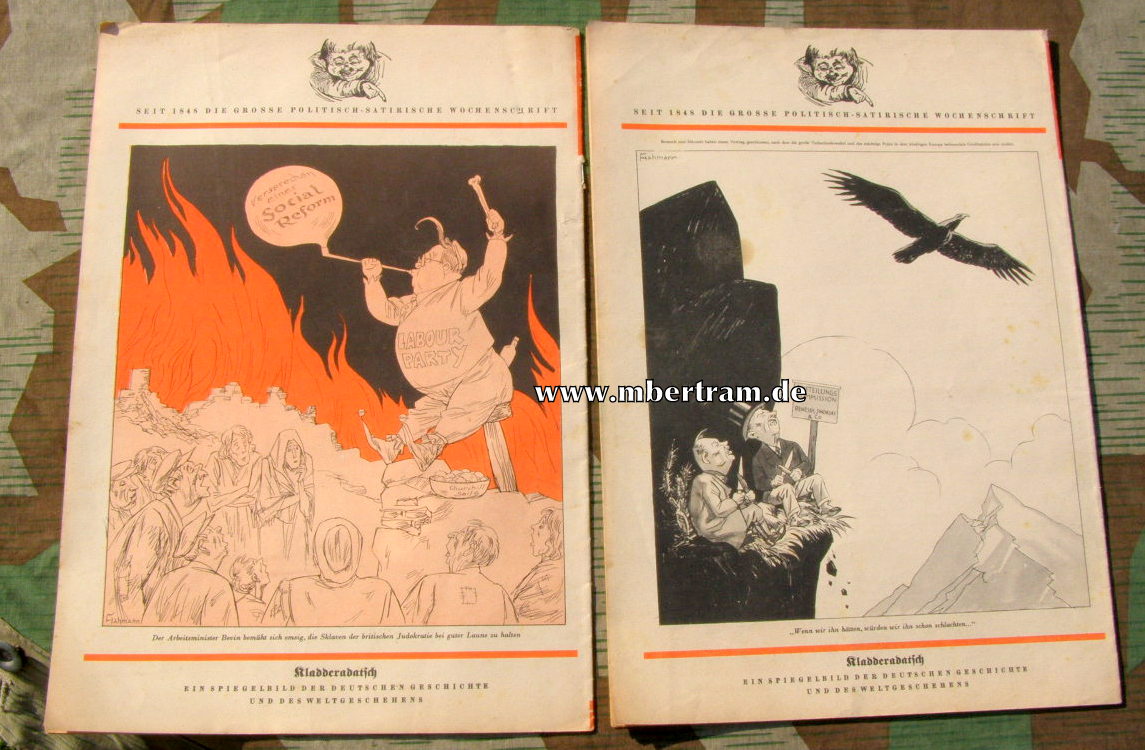 11148-7 9 Ausgaben, Satireheft " Kladderadatsch" 1 9 4 1