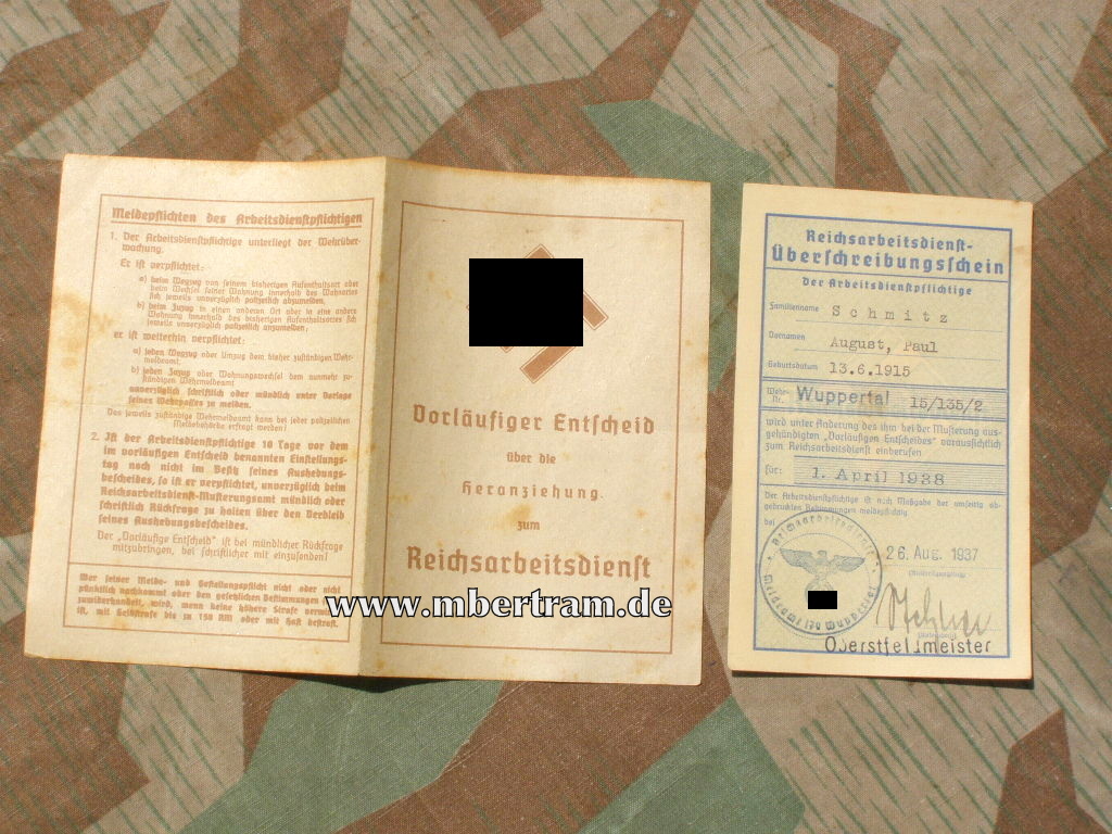 Vorläufiger Bescheid über die Heranziehung zum RAD