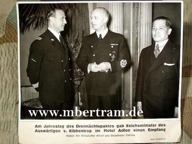Jahrestag d. 3 Mächte Pakts, Adlon, Min.v. Ribbentrop.1941