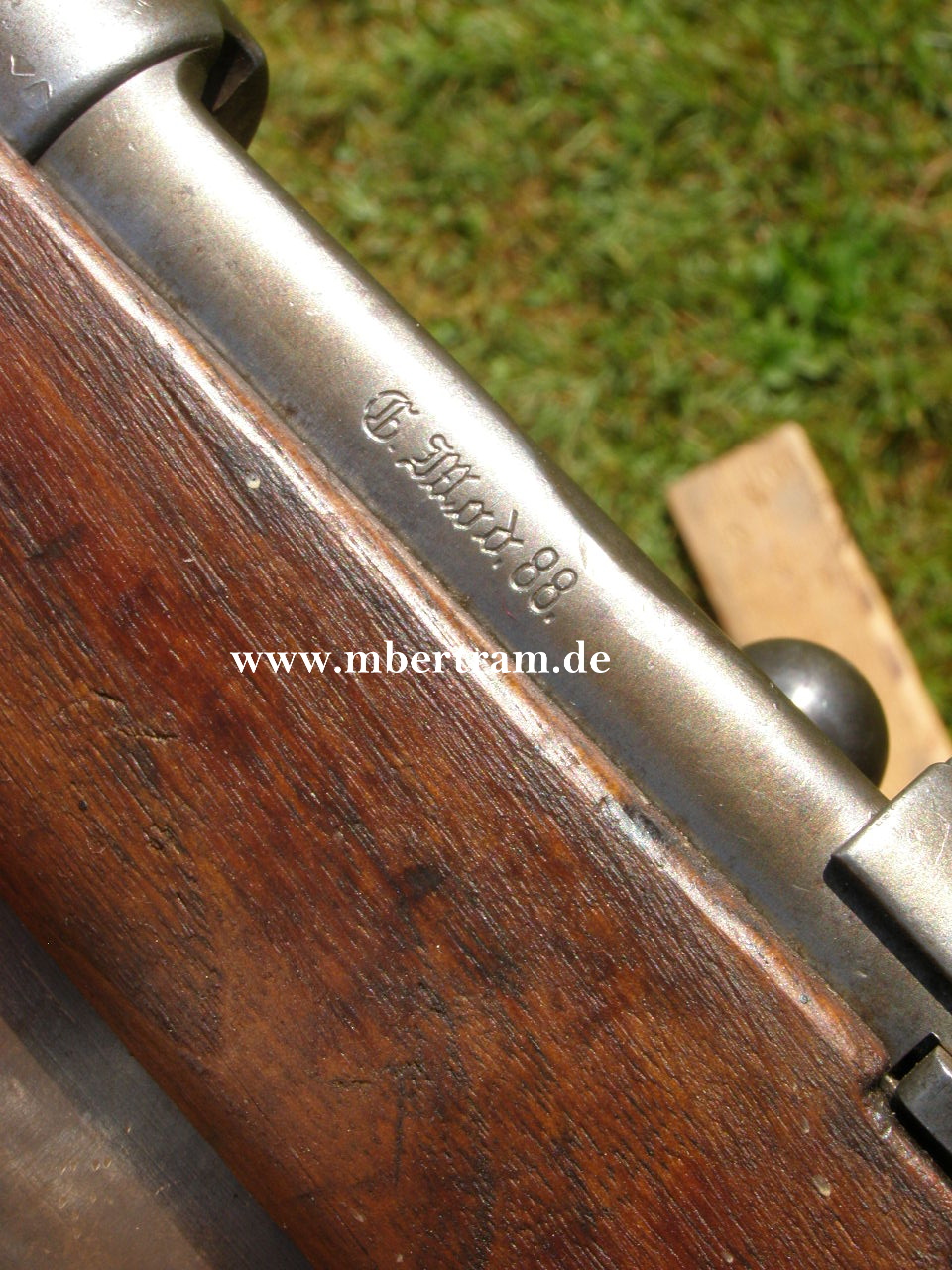 10238-14 Deko Gewehr 88, Hst.: Amberg 1889, Deutsches Visier