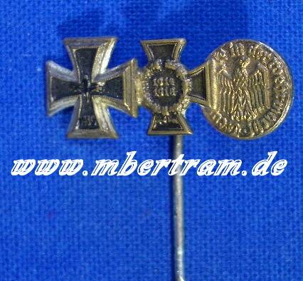 3er MINIATURENSPANGE 9 mm: EK2, Frontk.kr., WH DA Med.