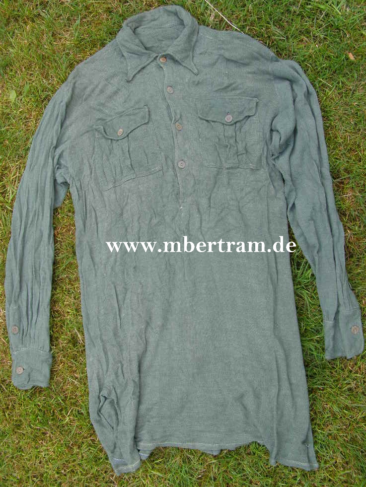 Wehrmacht schilfgrünes Hemd, - ab 1942-45