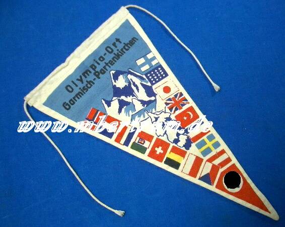 Wimpel Olympiade 1936 Winterspiele Garmisch Partenkirchen