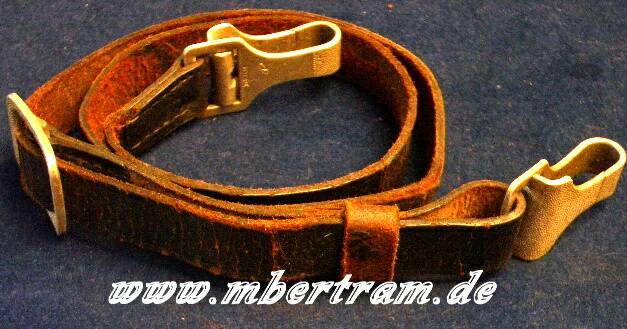 Schulterriemen SS , schwarzes Leder