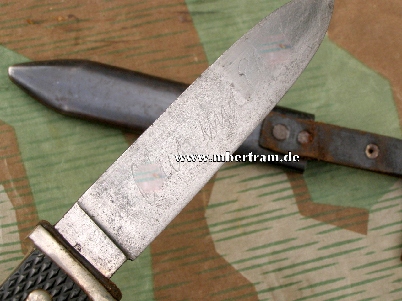 HJ Dolch, Devise "Blut und Ehre," EP&amp;S SG, seltener Griff