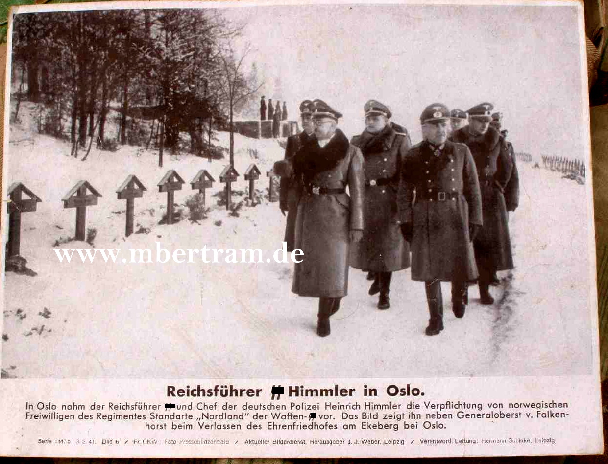 Reichsführer SS Himmler, Oslo, Verpflichtung Stand. Nordland