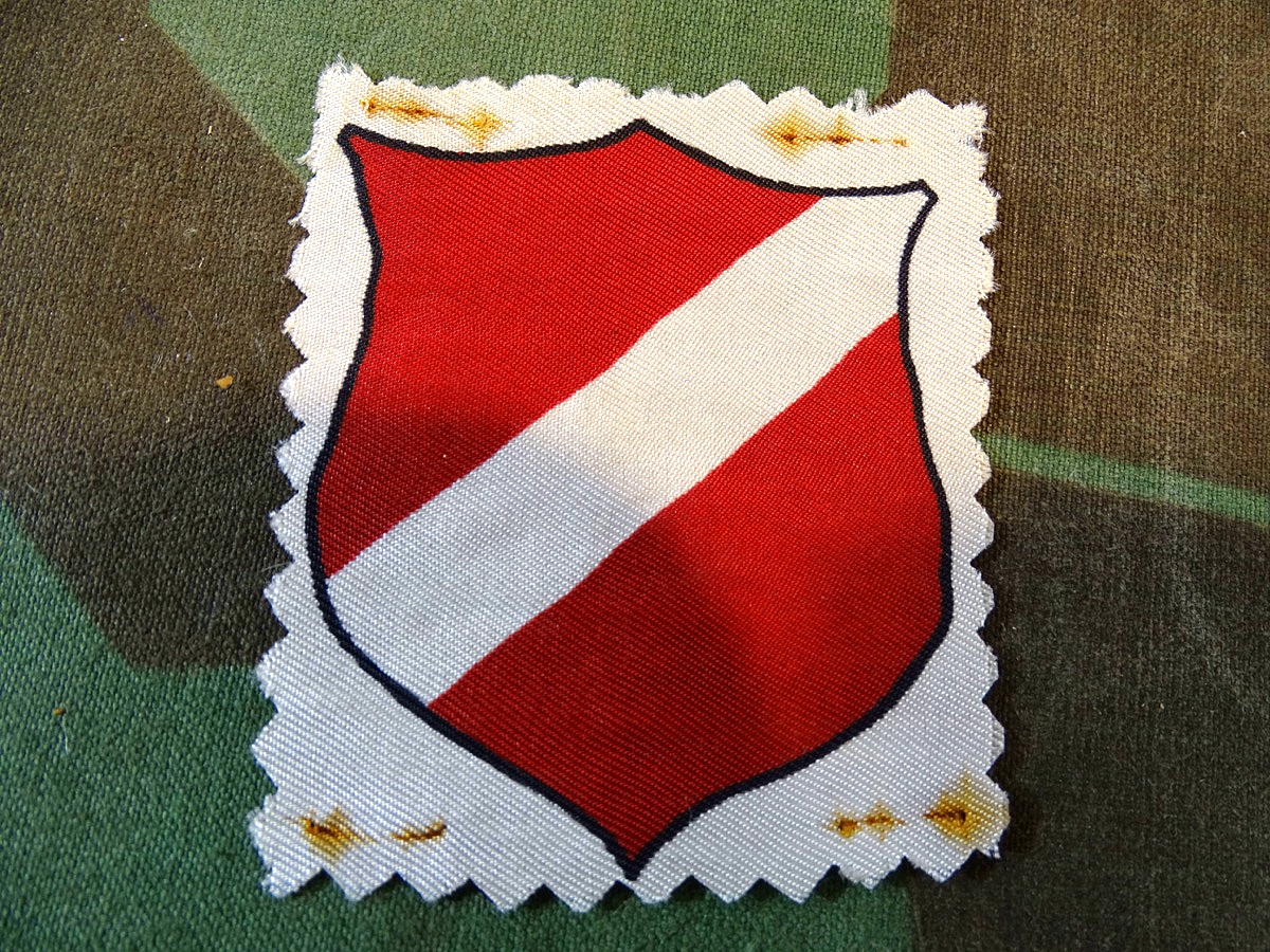 Wehrmacht Heer Ärmelschild für Freiwillige Lettland/ Latvija , gedruckte Ausführung, ungetragen 