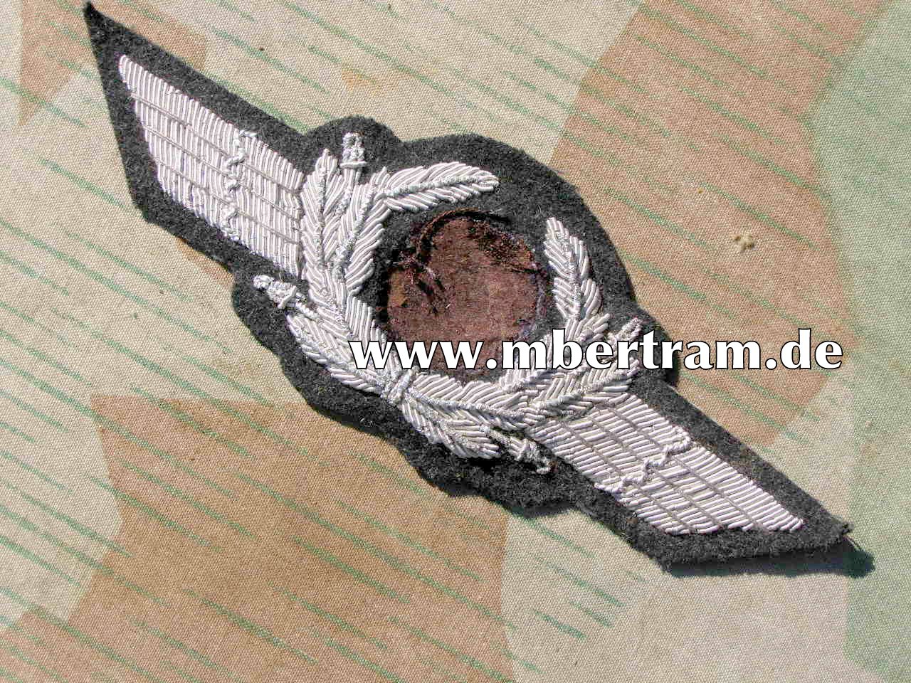 Replik: Mützen Eichenlaub f. Luftwaffe Offz. Schirmmützen