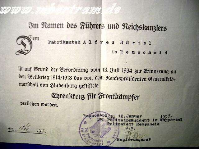 Dokumente 1.WK, E.R.Inf.Rgt.128, Soldbuch, 2 Urkunden