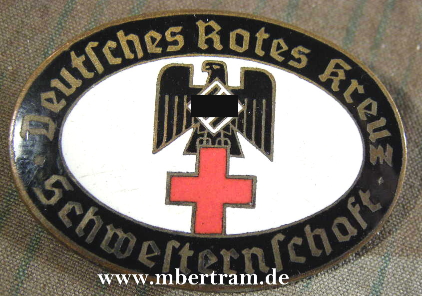 DRK, Brosche " Schwesternschaft ", emailliert, Stubbe Berlin