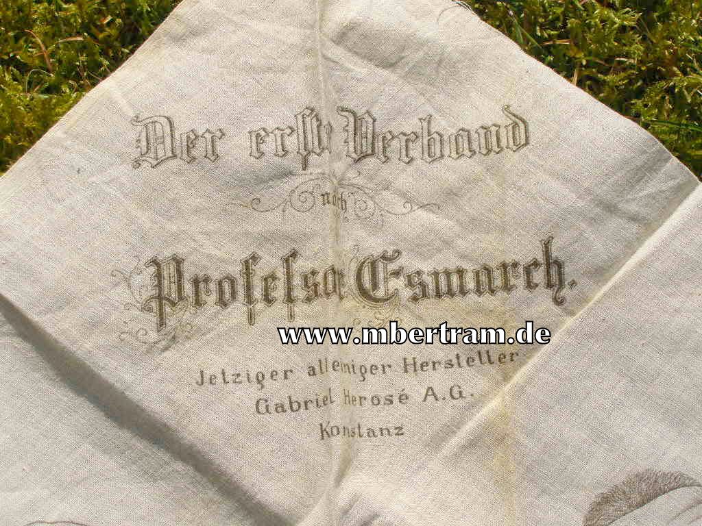Prof. Dr. Esmarchs Verbands Dreieckstuch, 1871-1918, Hilden