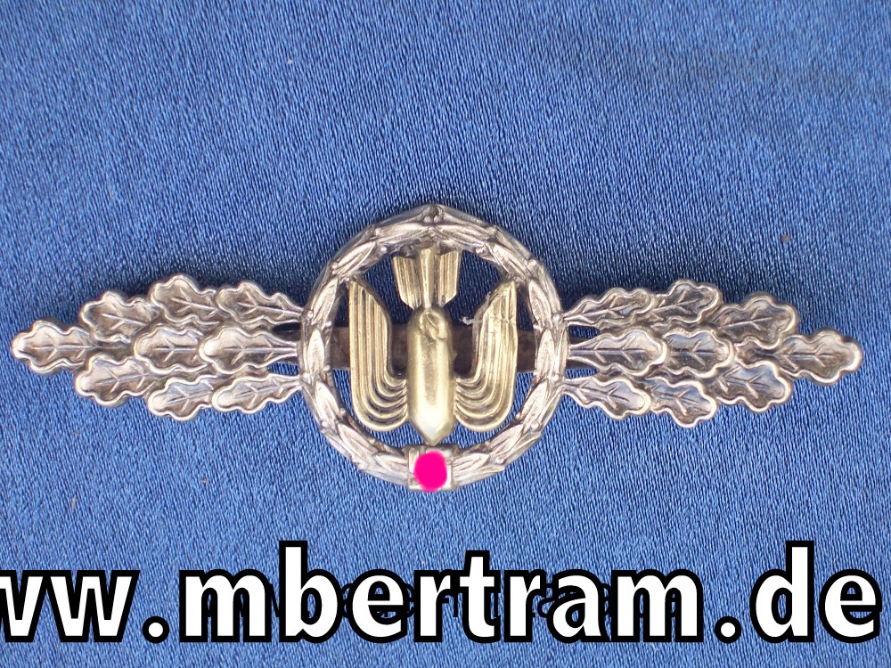 Frontflugspange für Kampfflieger in silber "Osang Dresden" Buntmetall
