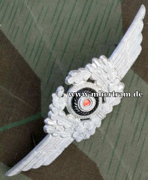 Luftwaffe Schirmmützenschwinge mit Kokarde, Aluminium