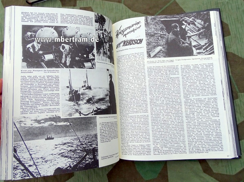 16174-17 5 Bände Die Kriegsmarine.Nachdruck d.Truppenzeitschrift d.Marine