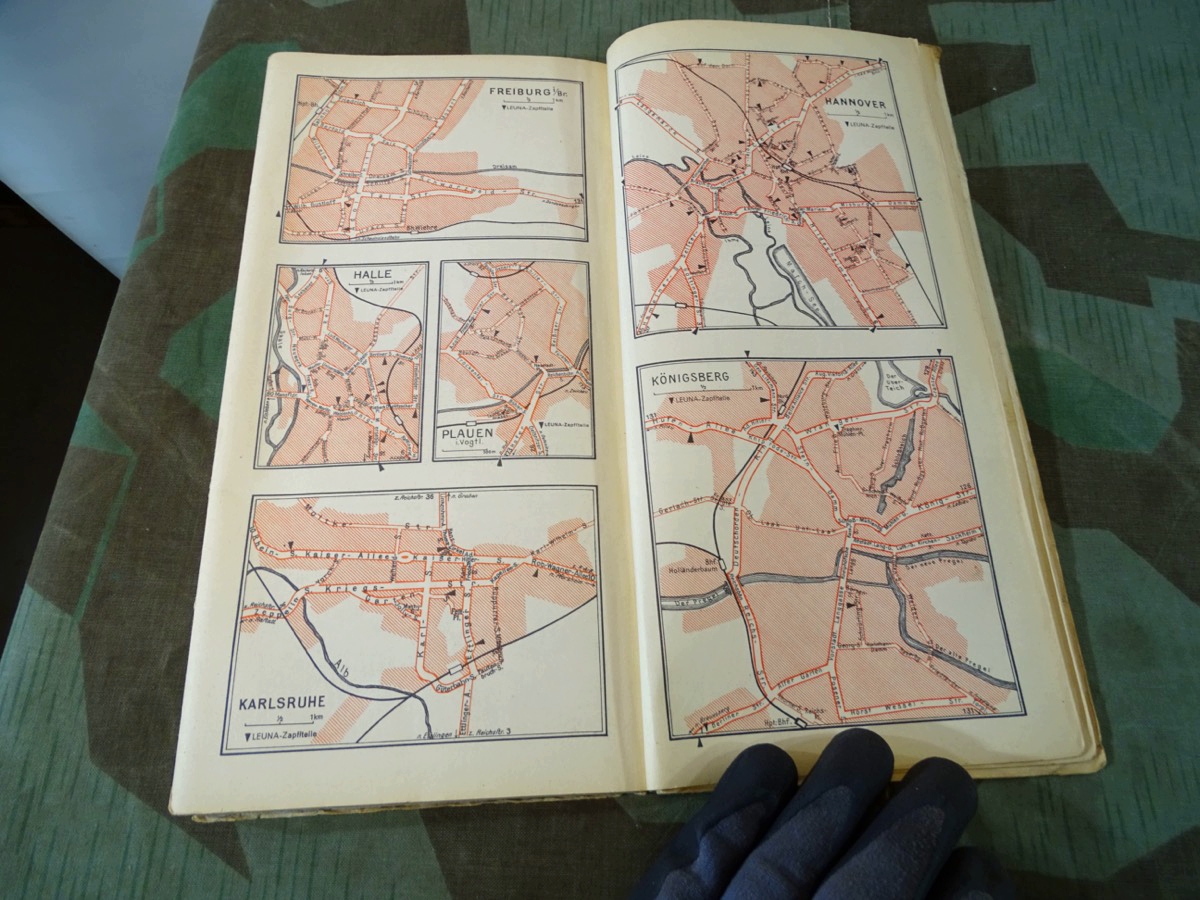 Leuna Werke Zapfstellen Atlas Ausgabe 1938, Deutsche Gasolin Aktien Gesellschaft. A.Hitler Platz Berlin