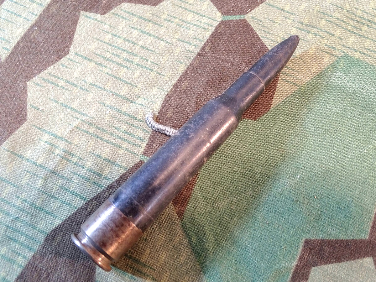 Alliierte Deko Exerzier Patrone / Munition, schweres 13,2mm MG- cal. 50