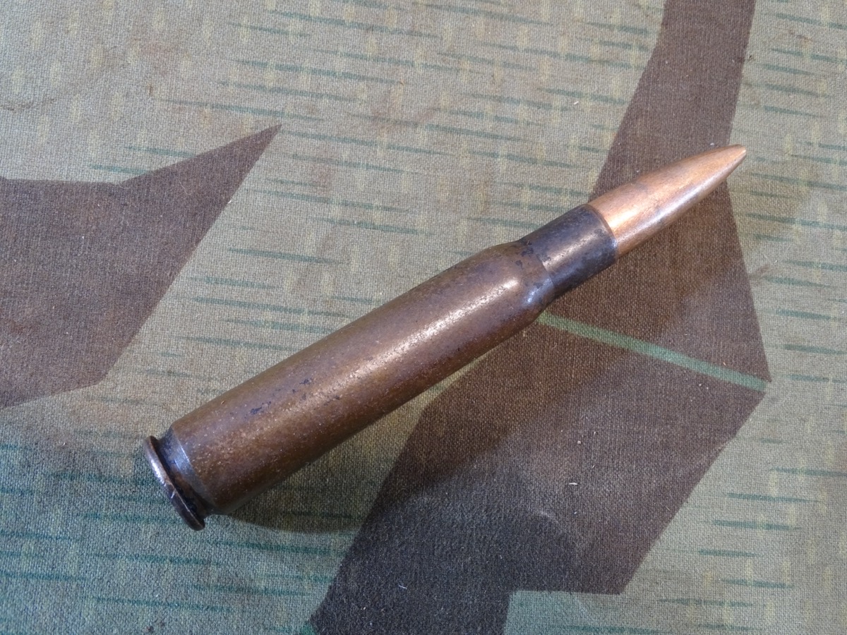 Alliierte Flugzeug Deko Bordwaffen Munition,  schweres 13,2mm MG,  TW 1944 ( Twin Cities Ordnance Plant ) 