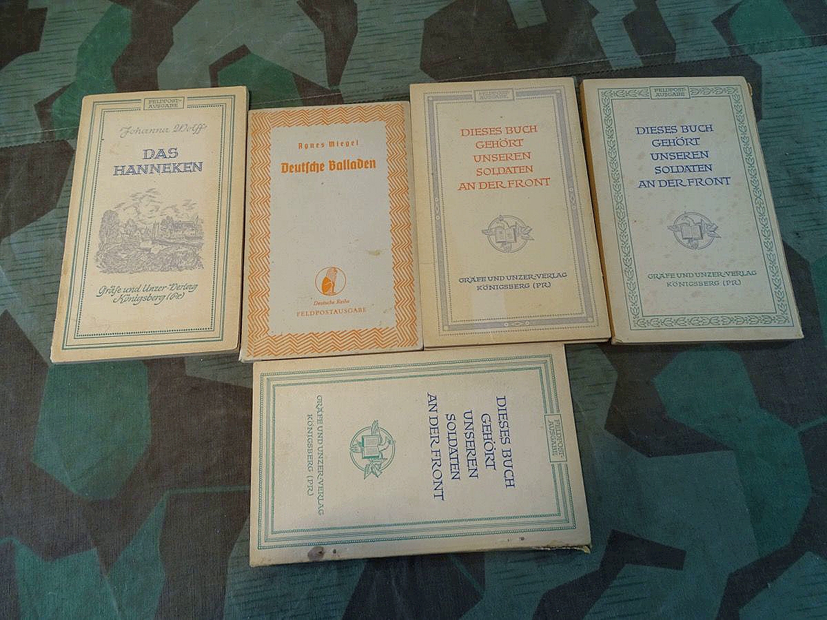 5 mal Wehrmachtslektüre / Feldpostausgaben zum Versand an die Front