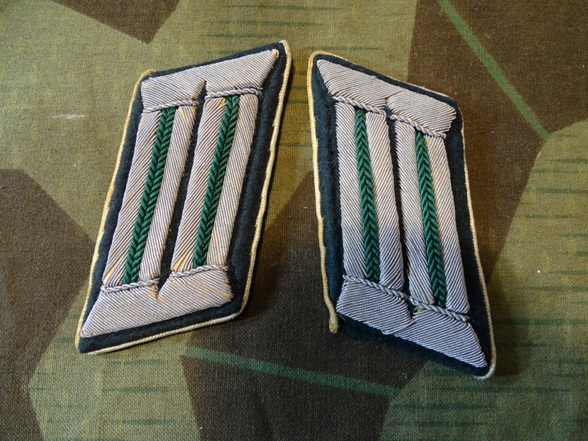 Wehrmacht Paar Kragenspiegel für Wehrmachtsbeamten / Heeresbeamte / Zahlmeister