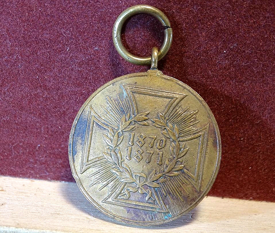 Kriegsdenkmünze 1870/71, Buntmetall. ohne Band