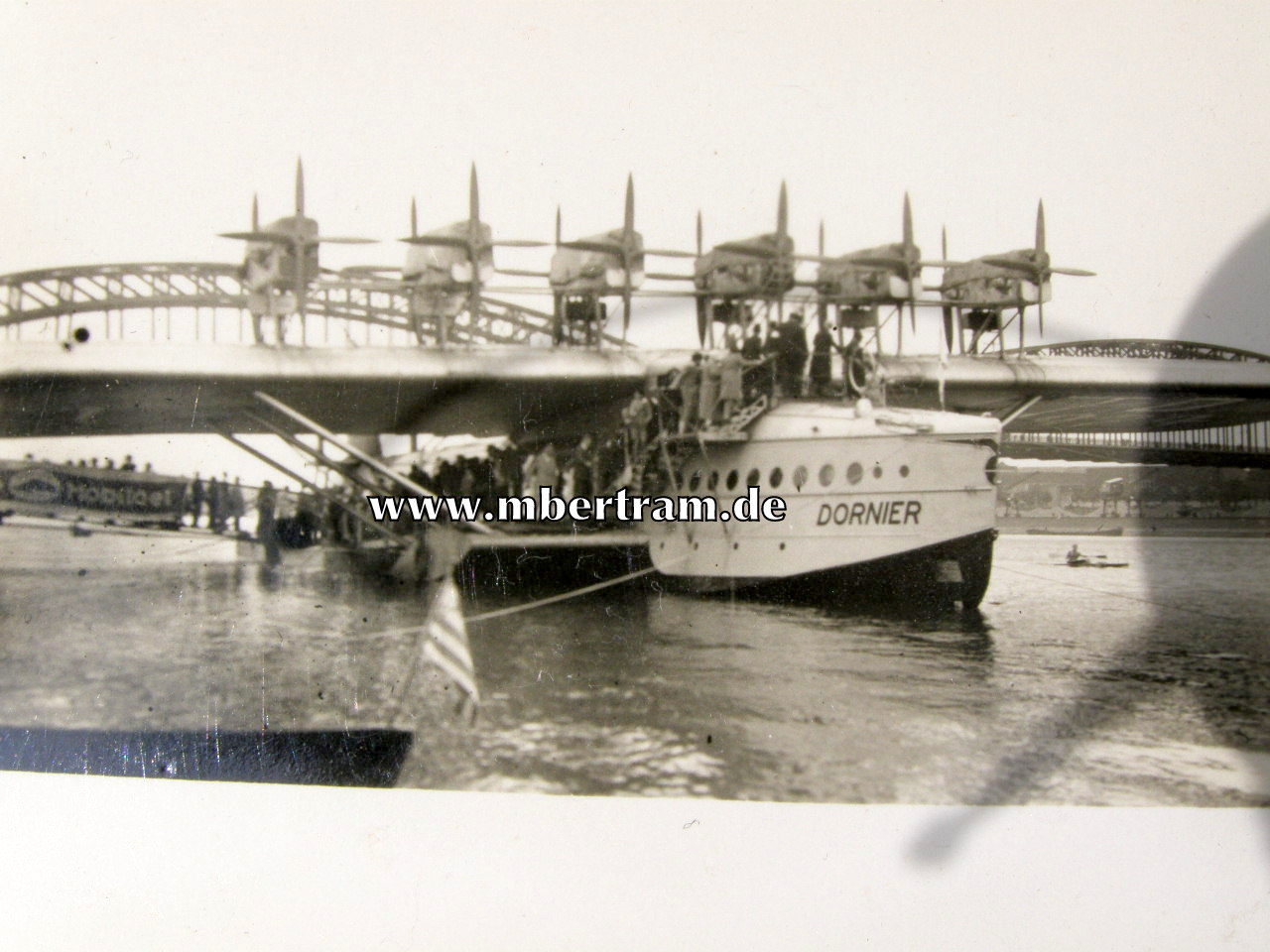 3 Fotos Dornier Flugboot " DO X", Abmessungen ca. 9x6,5