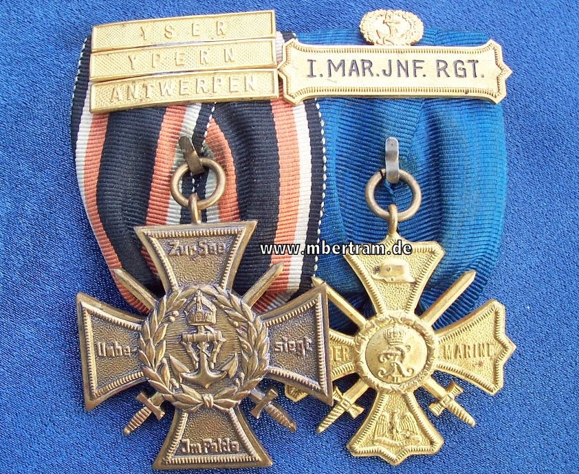 2er Ordenspange: Ehrenkreuz Marine Flandern, Marine Erinnerungskreuz