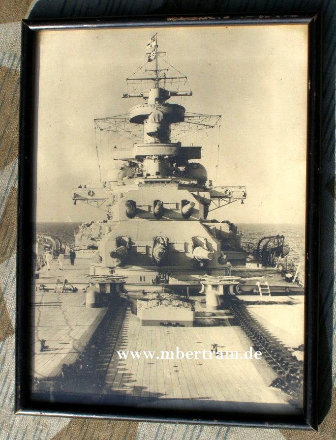 Gerahmtes Foto Schlachtschiff Scharnhorst