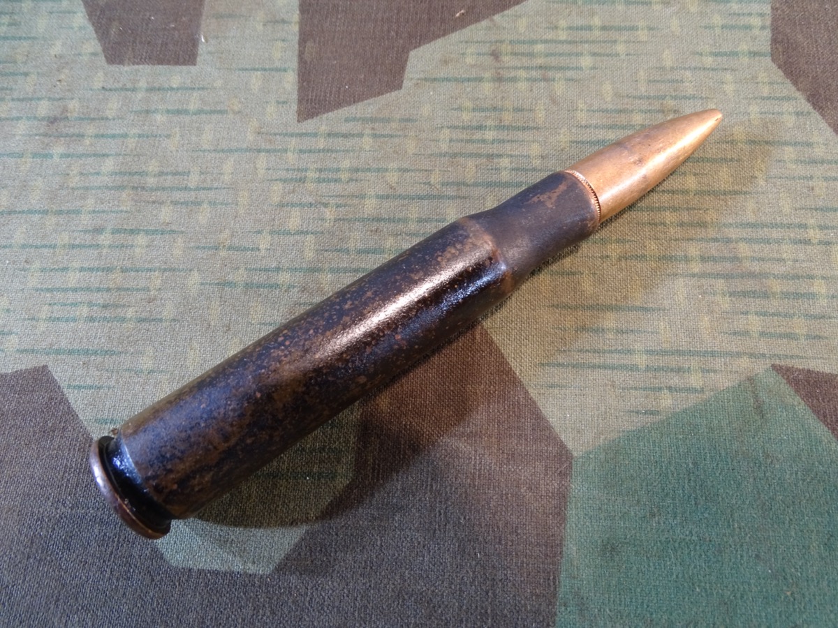Alliierte Flugzeug Deko Bordwaffen Munition,  schweres 13,2mm MG,  KS 1942 ( Springfield / USA)