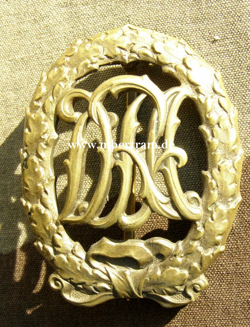 REICHSSPORTABZEICHEN DRA, BRONZE, BUNTMETALL, o.HK.