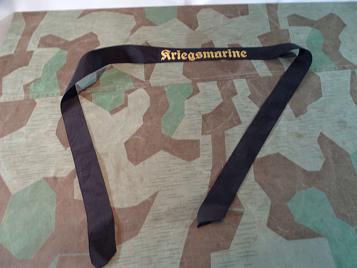 Wehrmacht, 2 Weltkrieg : Mützenband Kriegsmarine 