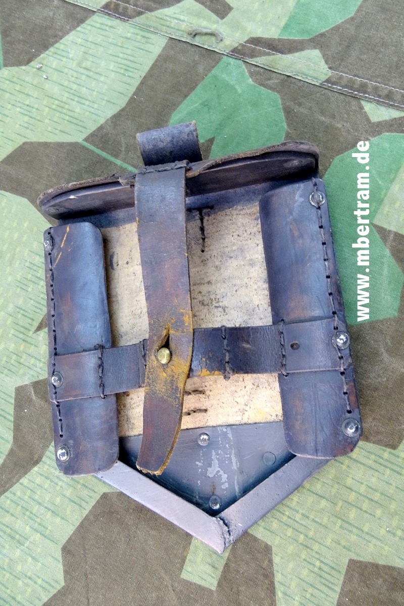 Replik: Klappspaten Tasche Wehrmacht, Unikat, Schusterfertigung 50er jahre