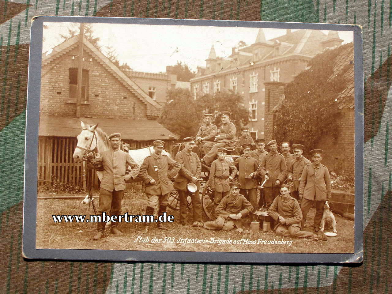 Foto 1.WK, Stab der 503.Inf. Brigade auf Haus Freudenberg