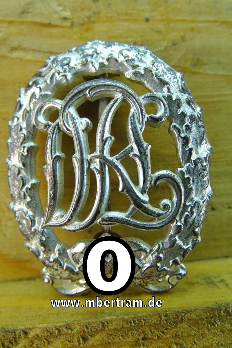 Reichssportabzeichen DRL in Silber, Buntmetall versilbert, Hst.: Wernstein/Jena
