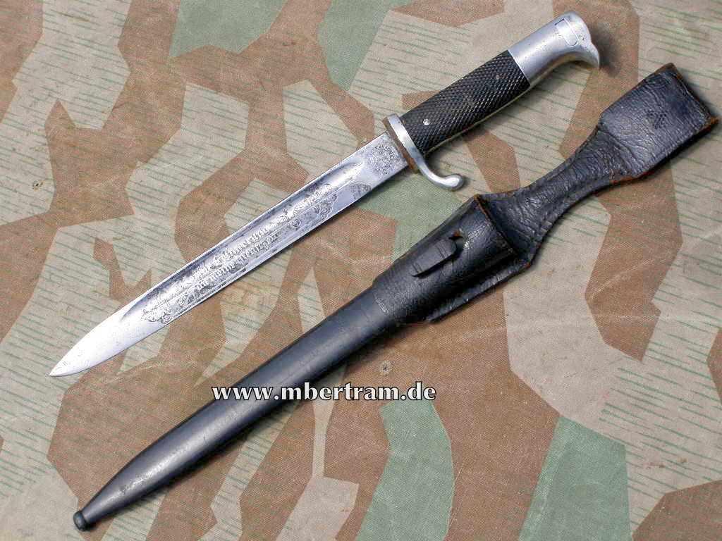 Deutsches Extra Seitengewehr KS 98, Klingenätzung