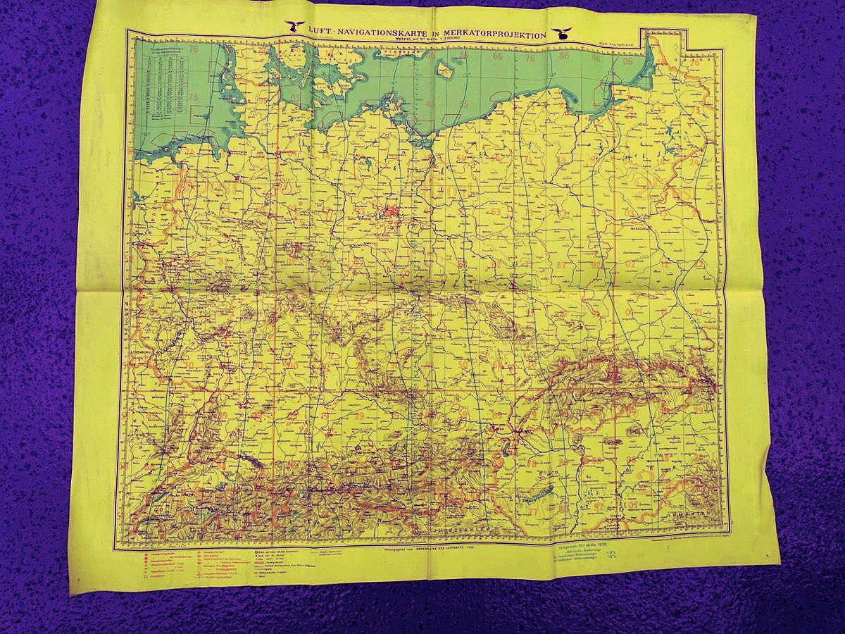 Luftwaffe Navigationskarte in Merkatorprojektion (Britische Inseln)