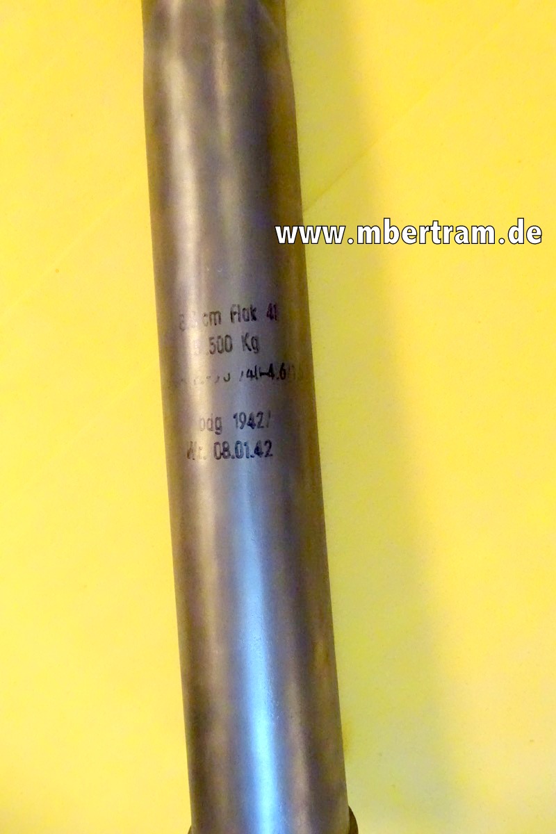 14735-25742d7c19d140 Vermessingte 8,8cm Flak 18 Hülse, Panzergranate, Flak u. Tiger 1 Panzer, ca. 13 kg