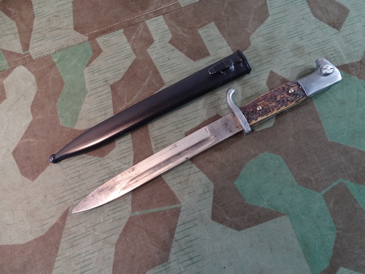 Extra Seitengewehr KS 98 mit Hirschhorn Griffschalen Gebirgsjäger, ohne Hersteller