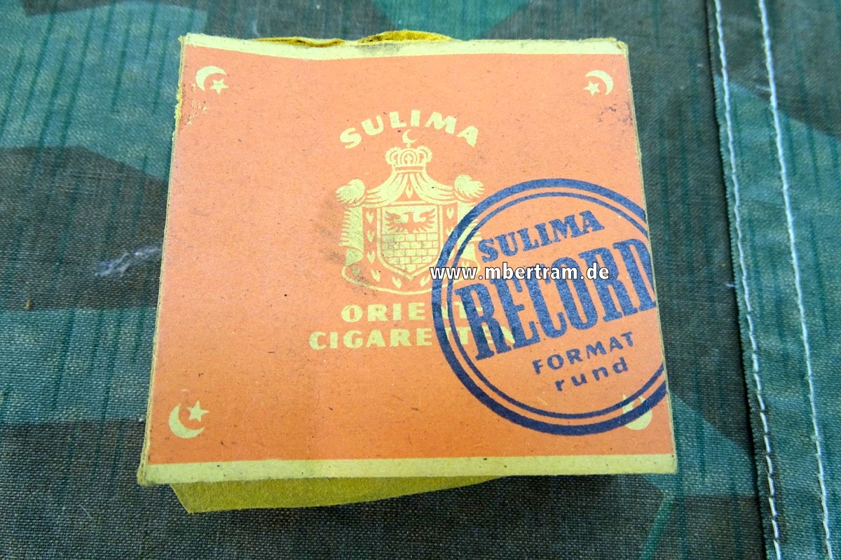Sulima Record Zigarettenpackung, 24 Stck. um 1944/45, ungeöffnet- voll