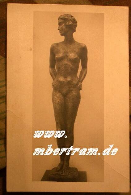 Postkarte Olympiade 1936 Berlin Statue einer Schwimmerin