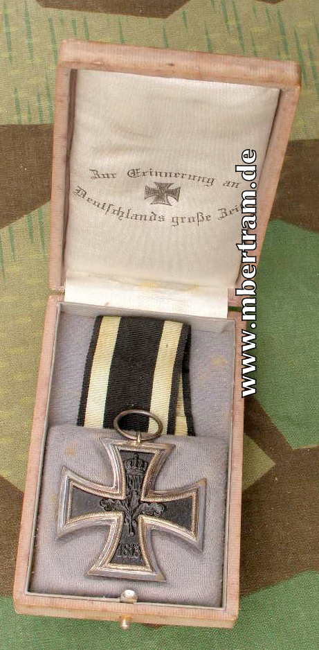 Eisernes Kreuz 1914 2. Klasse, Herstellermarke, Band, Etui