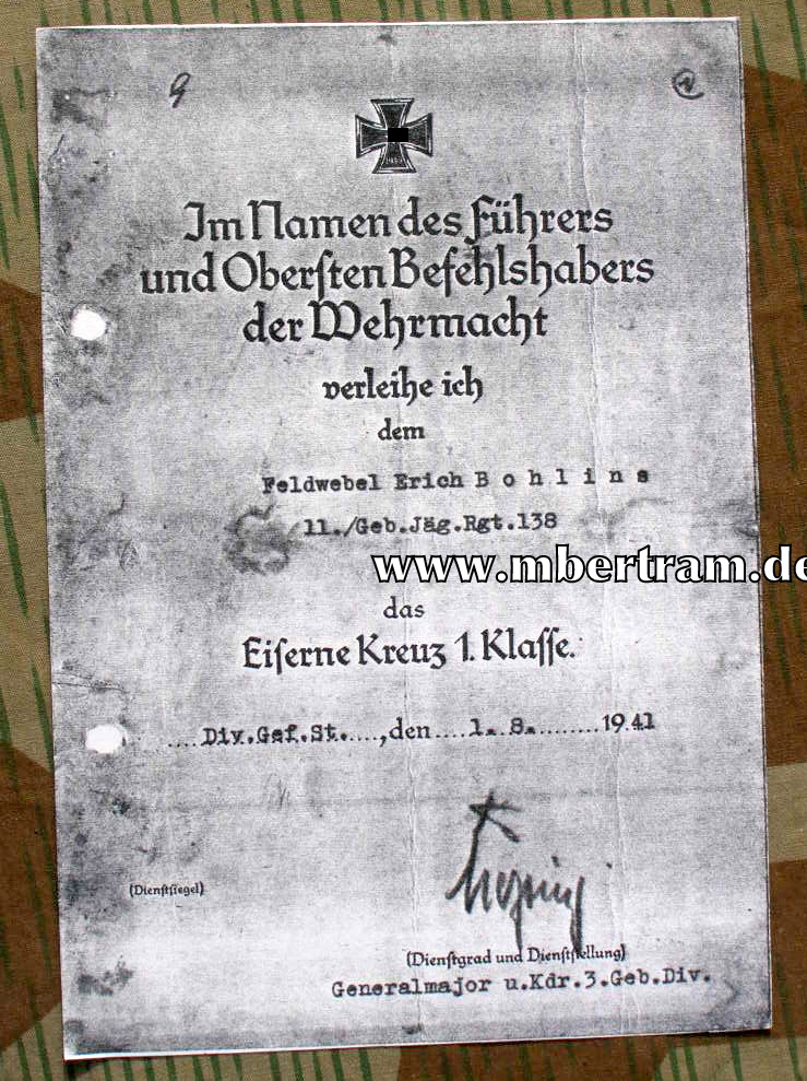 12034-33 1957er Nachlass eines Deutsches Kreuz in Gold Trägers
