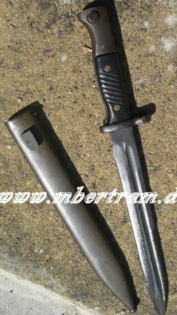2795-1 Israel K 98 Bajonett f. Wehrmachtskarabiner, Nummerngleich
