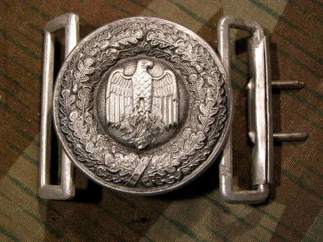 WH OFFIZIERS FELDBINDENSCHLOSS ALU, ENTNAZIFIZIERT
