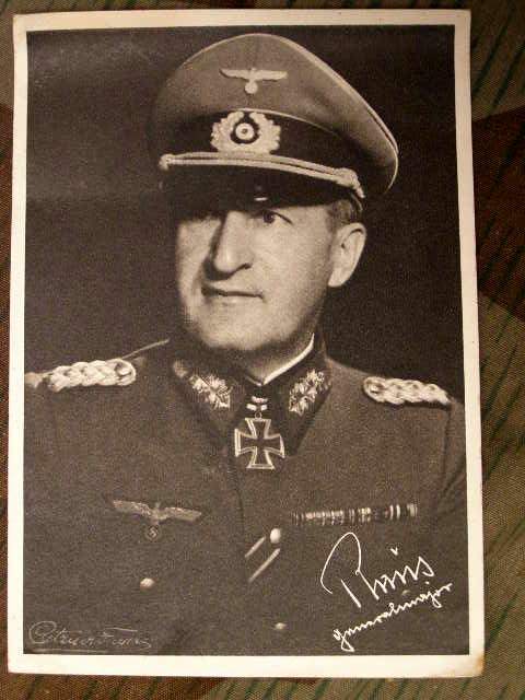 Postkarte Erhard Raus, Gen.Obst. d.Pz., Ritterkr. M.Eichenlaub
