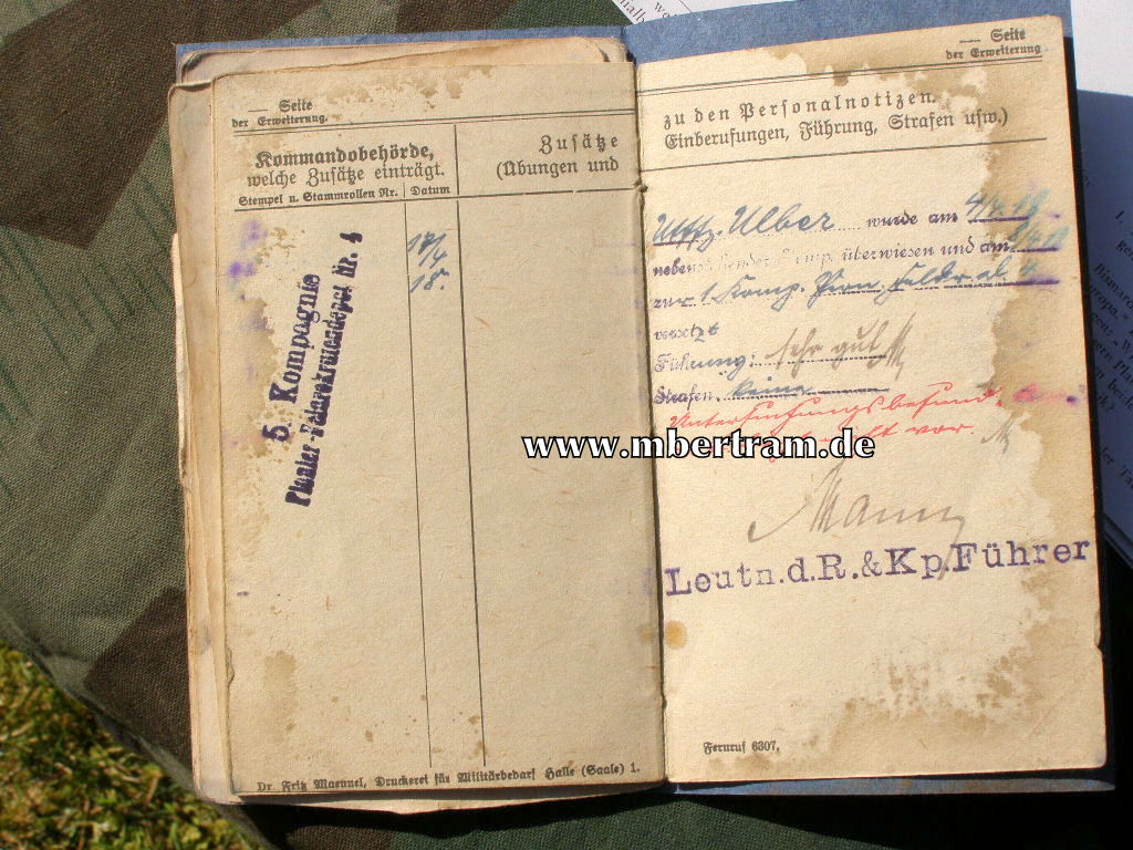 13619-16 Militärpass Ostasiatisches Expeditionskorps 1902" SELTEN !